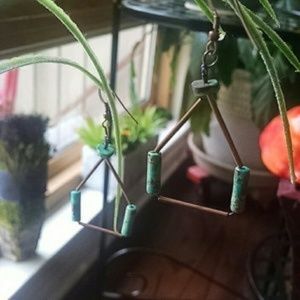 Turquoise & copper earrings